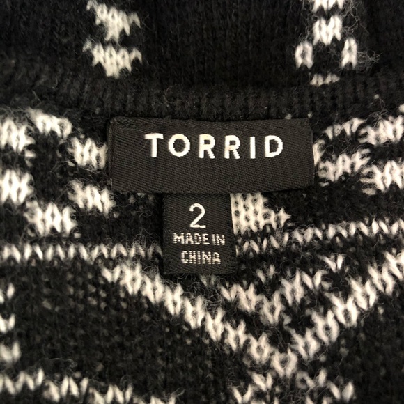 Torrid Skull Snowflake Cardigan Sweater 2X Plus - Picture 4 of 4